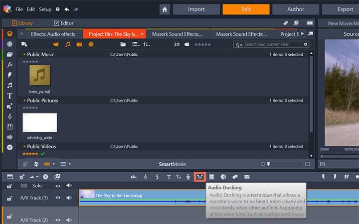 How To Use Audio Ducking in Pinnacle Studio