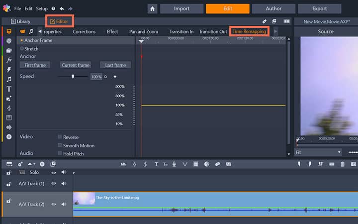 how to speed up videos on pinnacle studio 20 ultimate