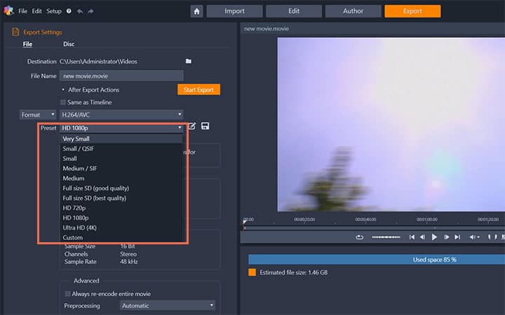 How To Reduce Video File Size in Pinnacle Studio